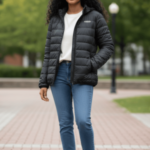 Alternative view of Campera Impermeable Con Capucha y Rellena de Plumas de Ganso 100%-Unisex